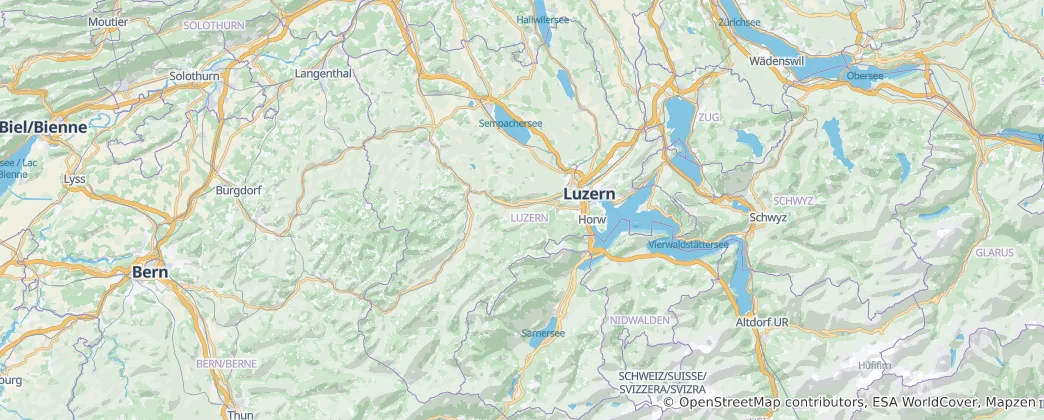 Mapa Lucern