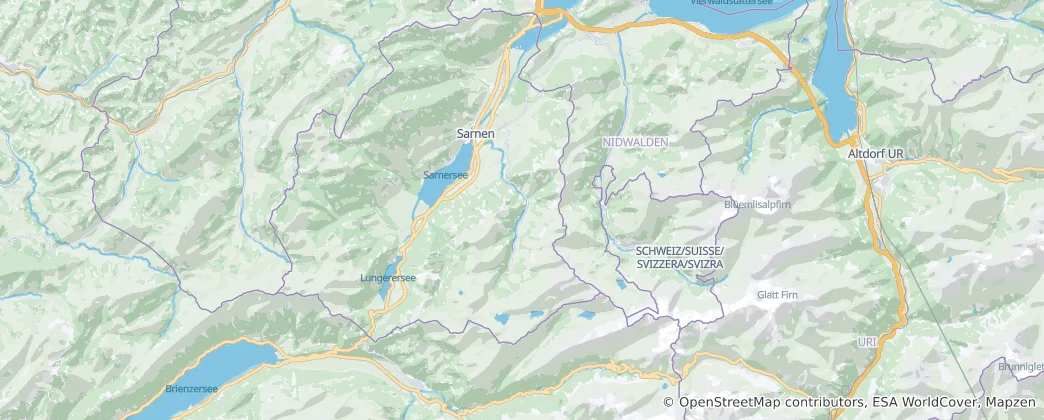 Mapa Obwalden