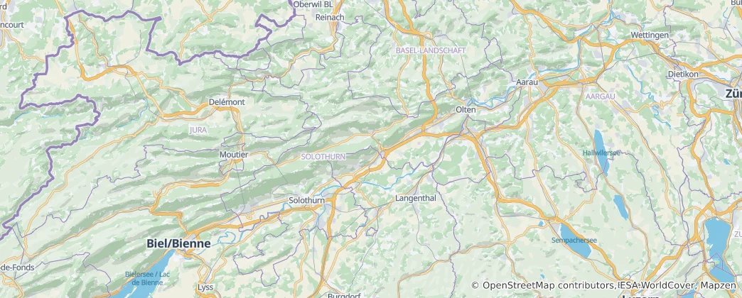 Mappa di canton Soletta