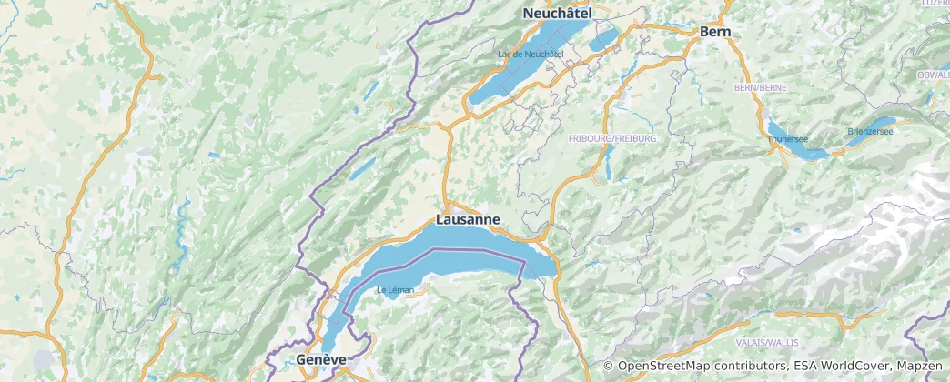 Mapa Vaud