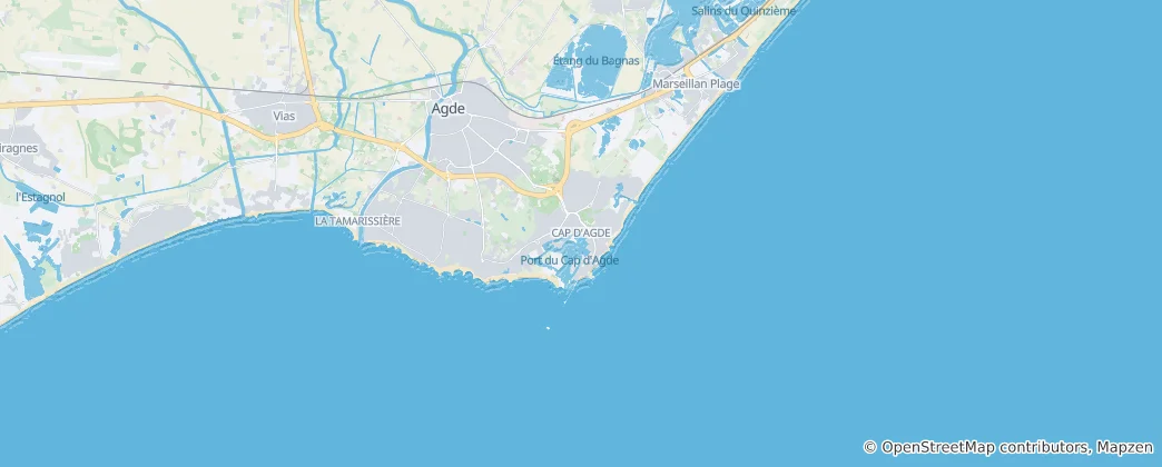 Map of Cap d'Agde