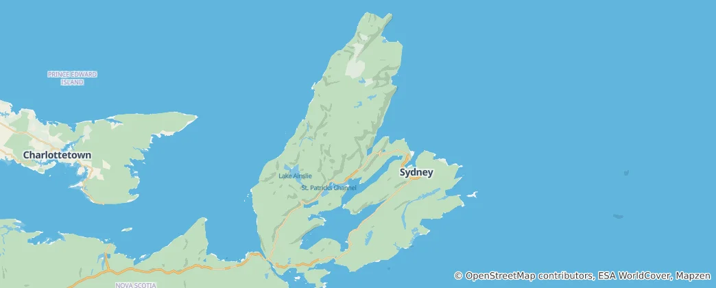 Mapa Cape Breton