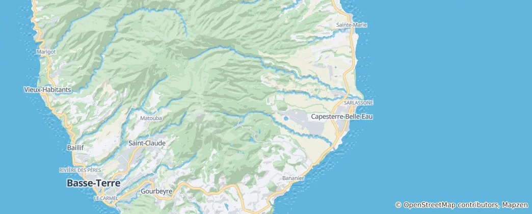 Carte de Capesterre-Belle-Eau
