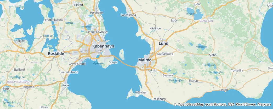 Mapa Hovedstaden