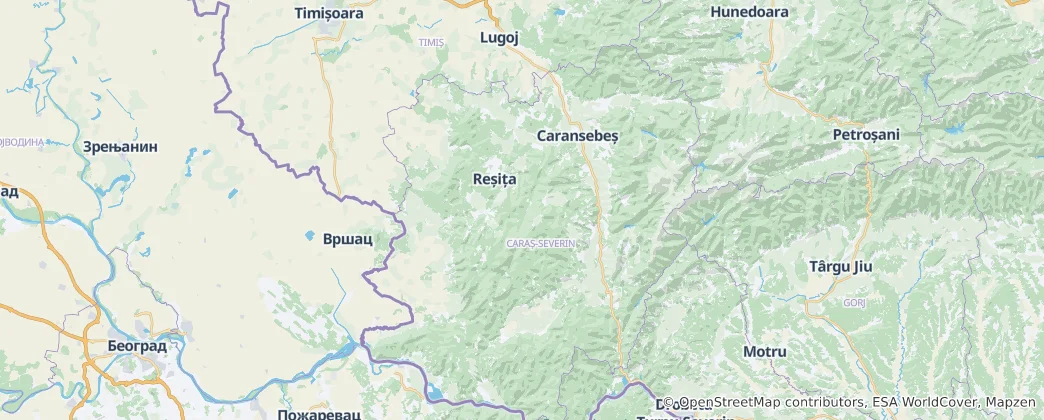 Mappa di Caraș-Severin