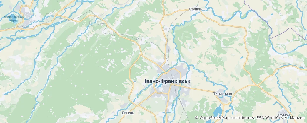 Map of Carpathian Beech Forests