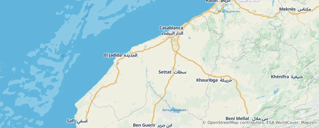 Map of Casablanca-Settat
