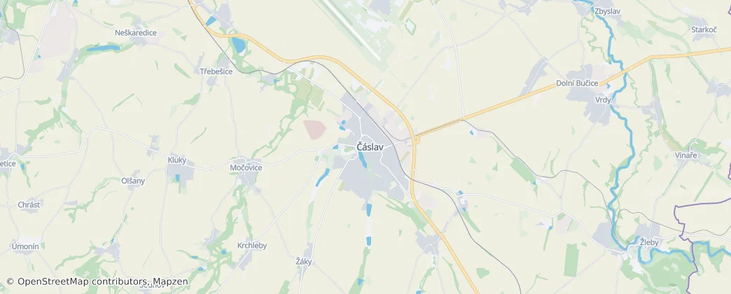 Čáslav — Map