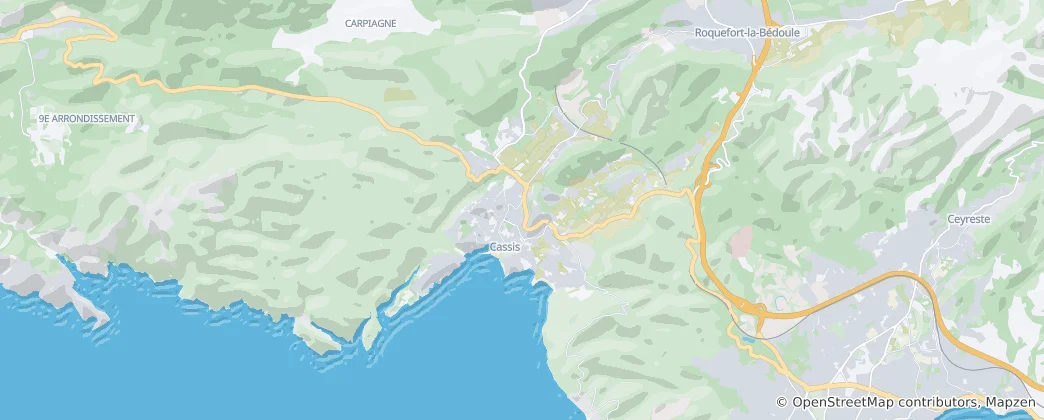 Mapa Cassis