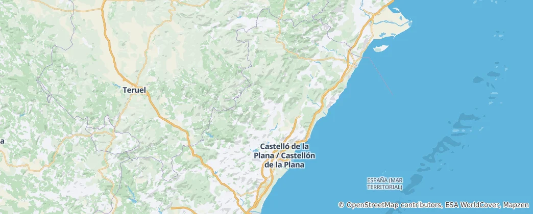 Karte von Provinz Castellón