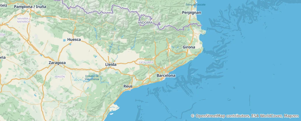 Map of Catalonia
