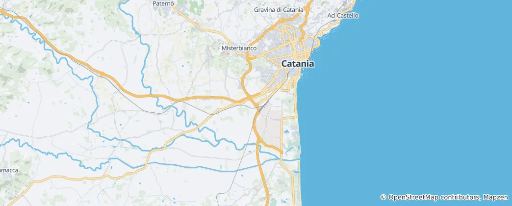 Mapa de Catânia