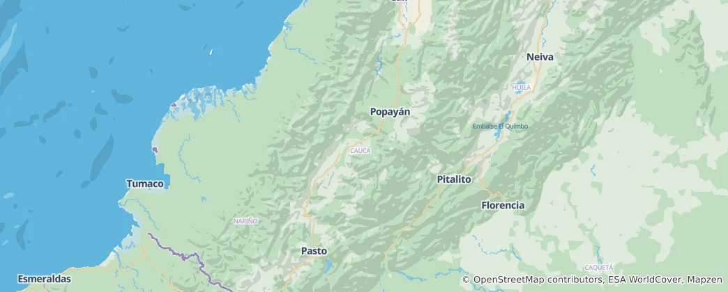 Térkép: Cauca megye