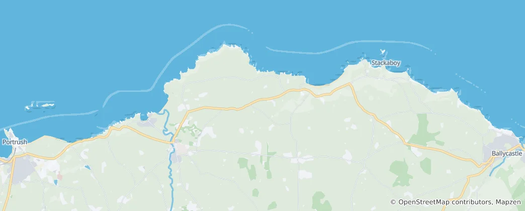 Mappa di Causeway Coast AONB