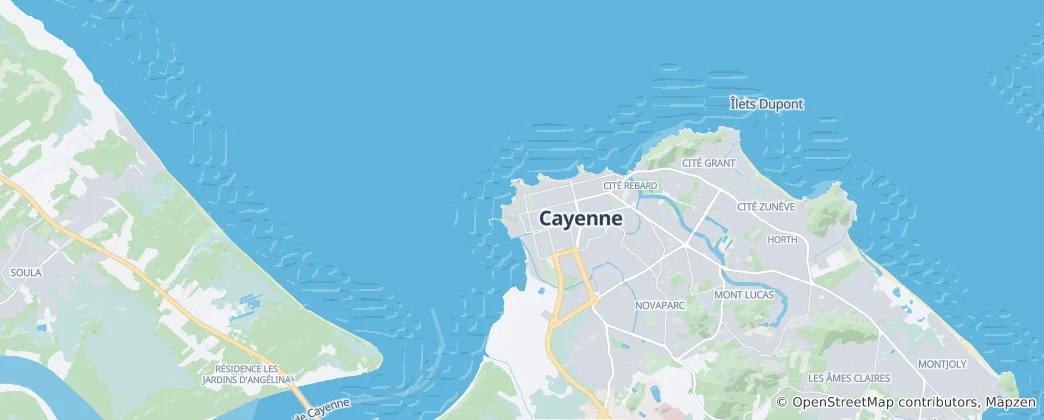 Mapa Kajenne