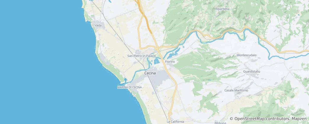 Mapa Cecina