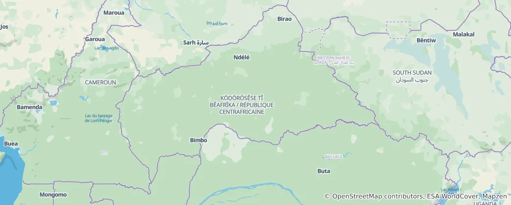 Map of Central African Republic