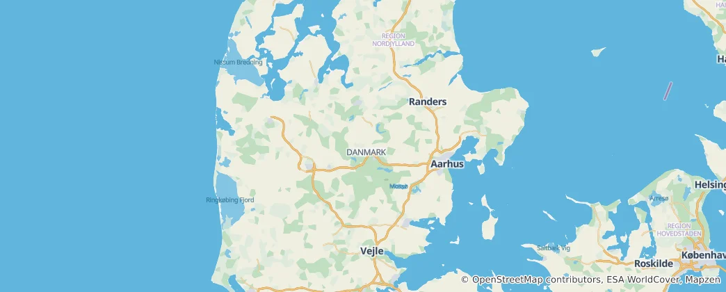 Map of Central Denmark Region