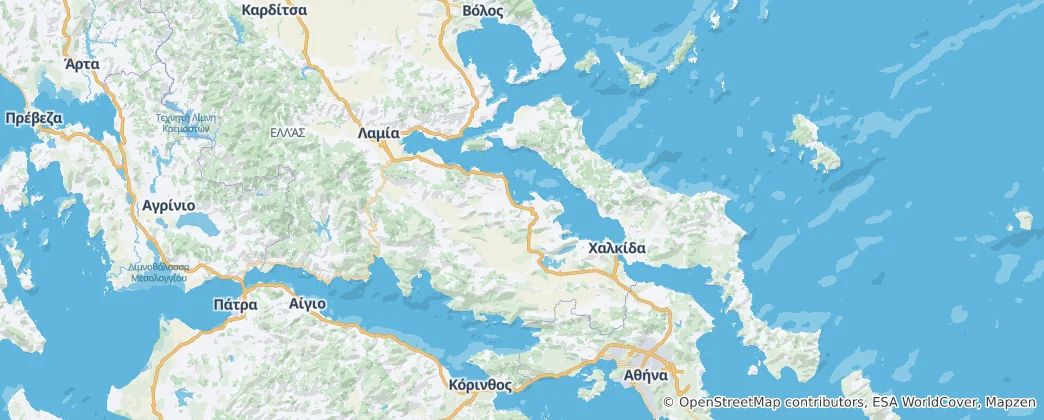 Карта Центральная Греция