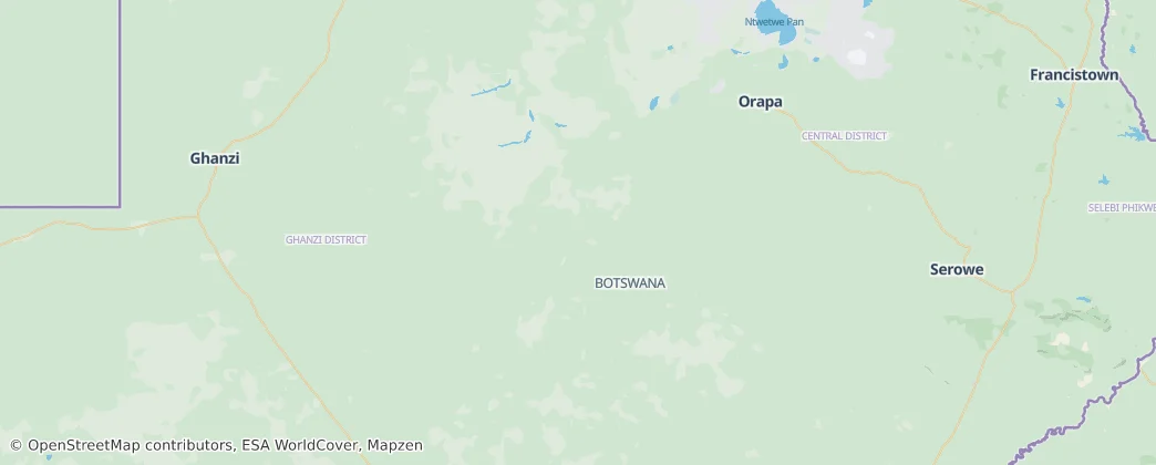 Central Kalahari Game Reserve — Map