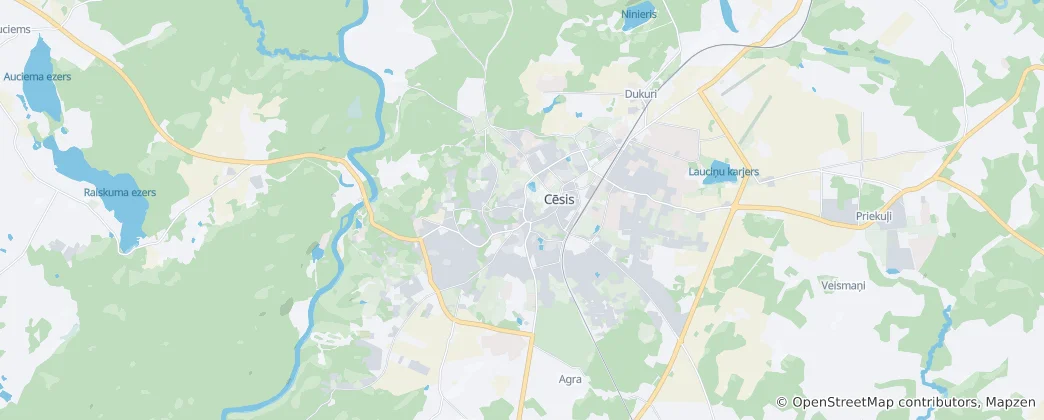 Map of Cēsis