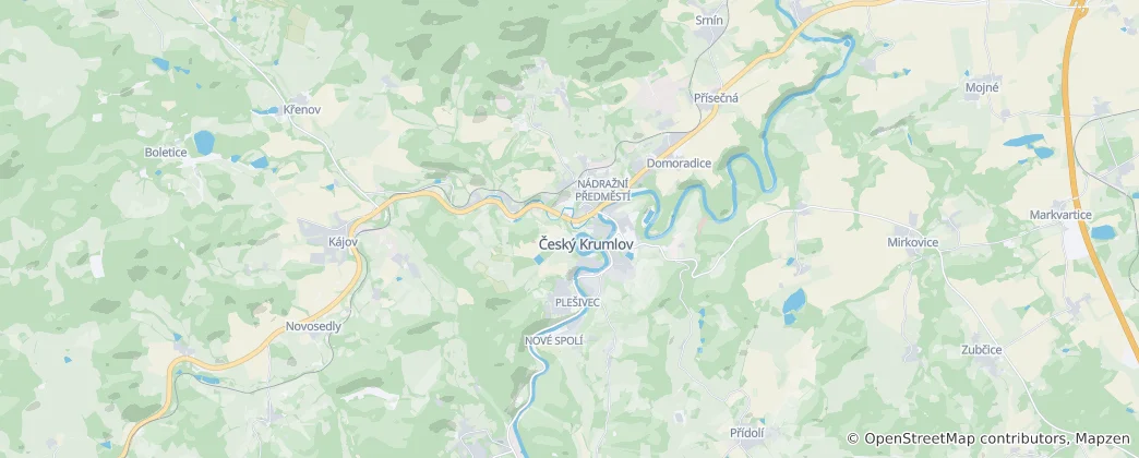 Mapa Český Krumlov