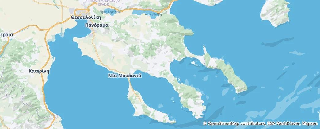 Térkép: Halkidikí