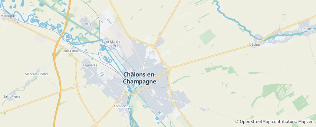 Map of Châlons-en-Champagne