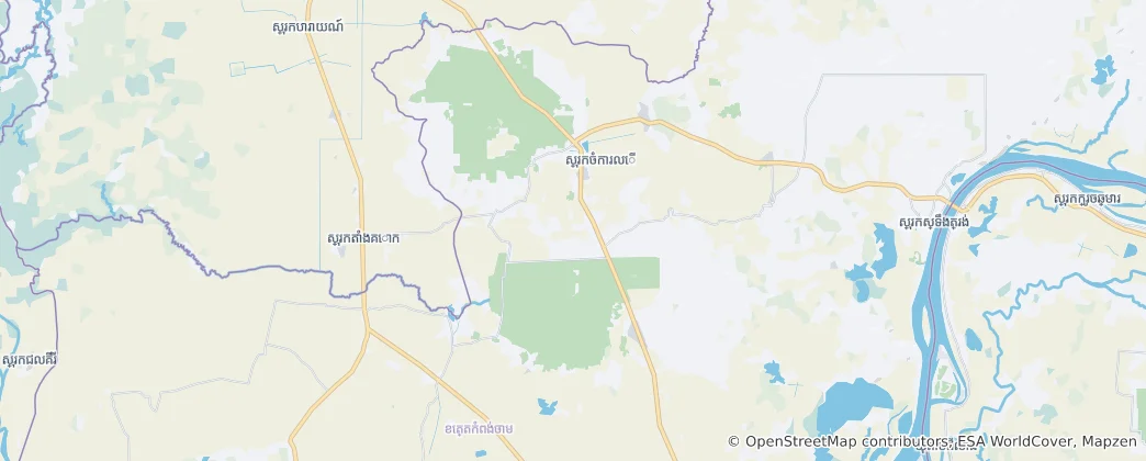 Map of Chamkar Leu District