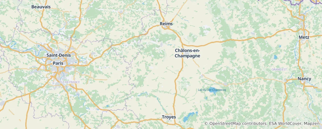 Térkép: Kréta-Champagne