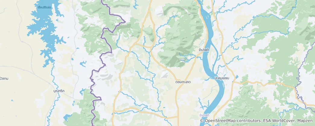 Map of Champasak
