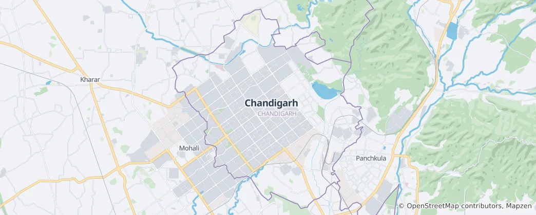 Map of Chandigarh