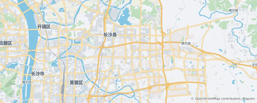 Map of Changsha County