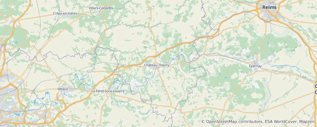 Mapa Arrondissement Château-Thierry