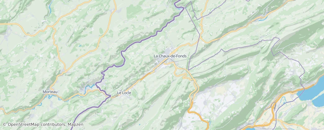 Bezirk La Chaux-de-Fonds — Karte