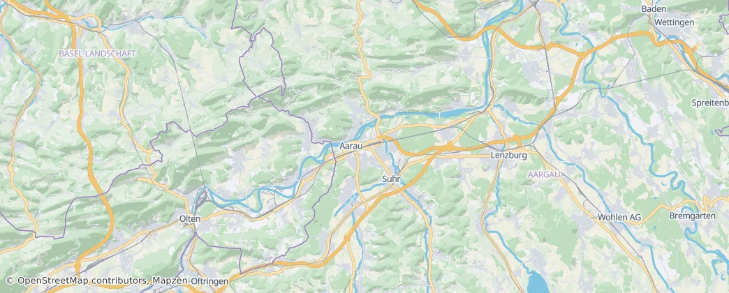 Bezirk Aarau — Karte
