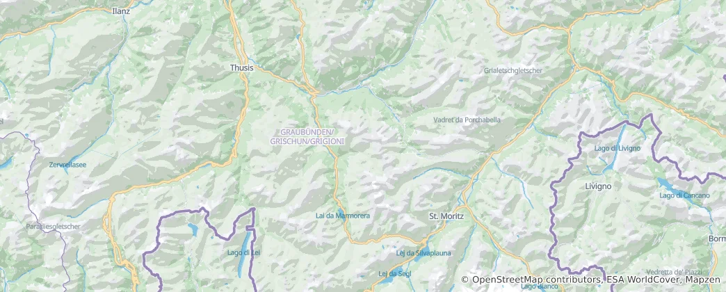 Map of Albula District