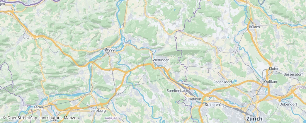 Okres Baden — mapa