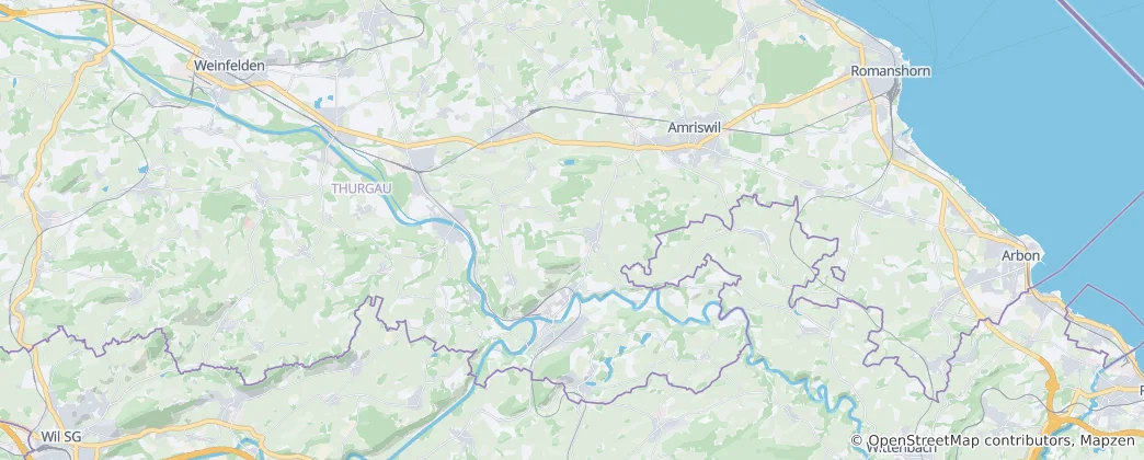 Mappa di distretto di Bischofszell
