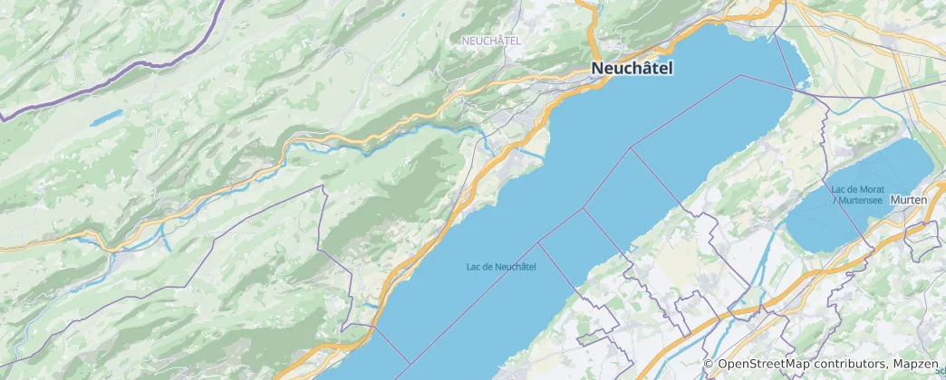 Mappa di distretto di Boudry