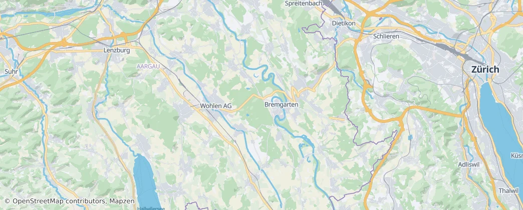 Okres Bremgarten — mapa