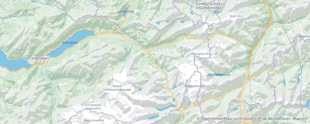 Mappa di distretto di Oberhasli