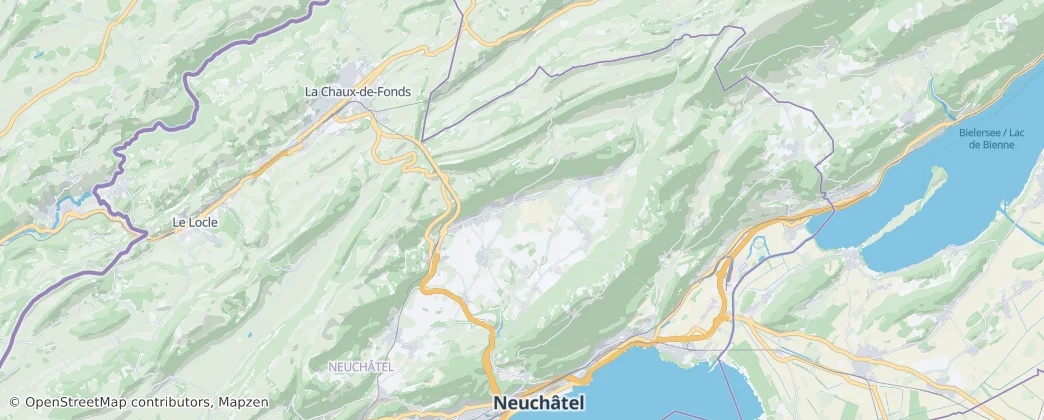 Val-de-Ruz District — mapa