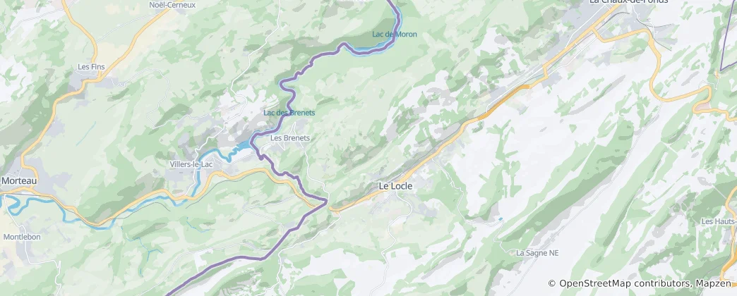 Kaart van Le Locle