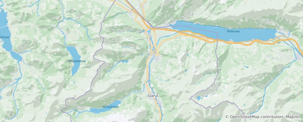 Mappa di Glarona Nord
