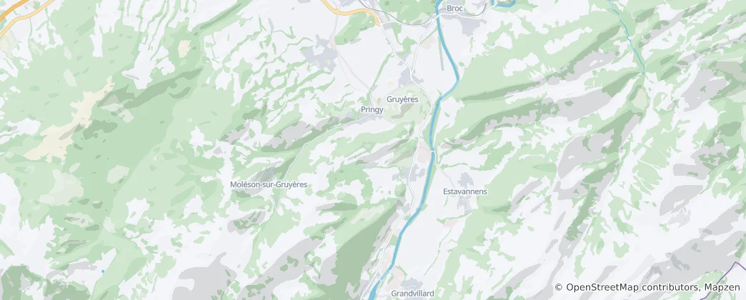 Mappa di Gruyères