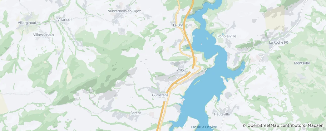 Mapa Pont-en-Ogoz