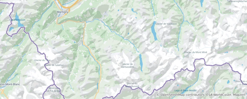 Map of Val de Bagnes