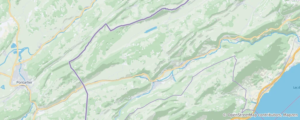 Val-de-Travers 지도