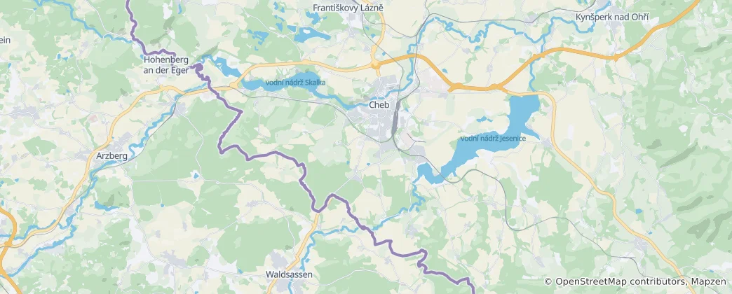 Map of Cheb